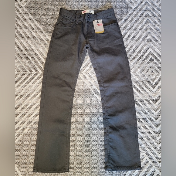 Levi's 511 in dark grey color size 14 Reg kids size w27 l27 NWT - Picture 4 of 4